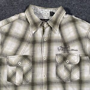 Fender Custom Shop Rock & Roll Religion Plaid Shirt Mens Large Embroidered
